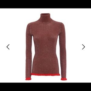 Chloe frilled turtleneck sweater